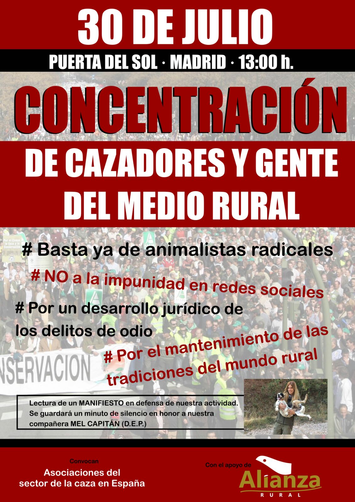 CONCENTRACIÓN DE CAZADORES Y GENTE DEL MEDIO RURAL EN MADRID